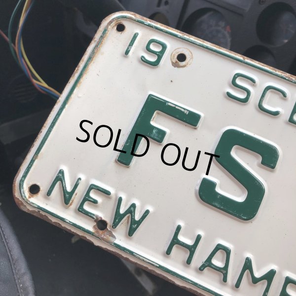 画像2: 60s Vintage American License Number Plate / NEW HAMPSHIRE FS 3 (M865) (2)