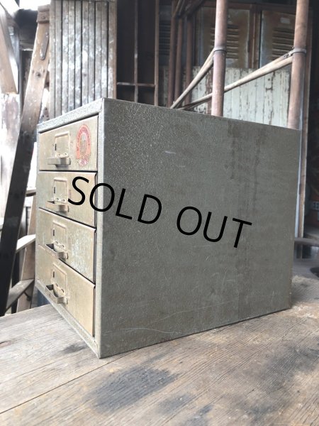 画像2: Vintage Union Chests 4 Drawer Mettal Tool Cabinet (M993)  (2)