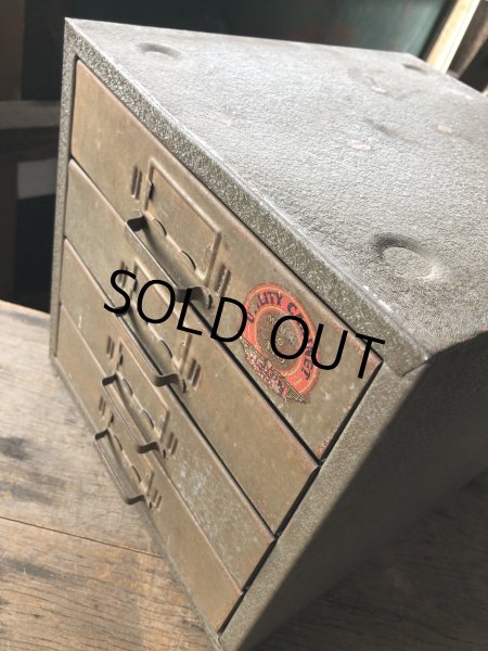 画像9: Vintage Union Chests 4 Drawer Mettal Tool Cabinet (M993)  (9)