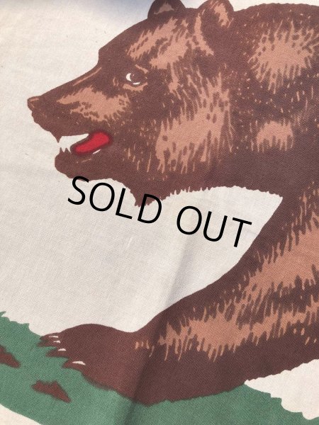 画像19: Vintage U.S.A . The Bear California Republic Cotton Flag 211x137 cm (M997)  (19)