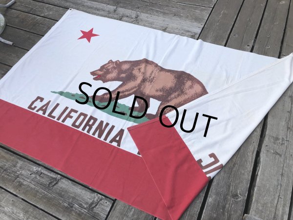 画像14: Vintage U.S.A . The Bear California Republic Cotton Flag 211x137 cm (M997)  (14)