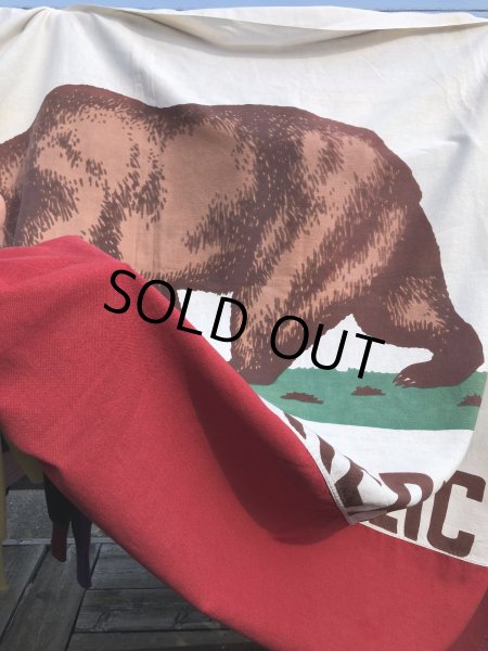 画像18: Vintage U.S.A . The Bear California Republic Cotton Flag 211x137 cm (M997)  (18)
