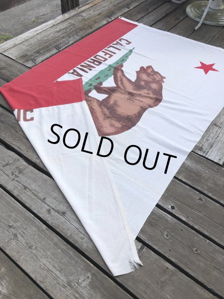 画像13: Vintage U.S.A . The Bear California Republic Cotton Flag 211x137 cm (M997)  (13)