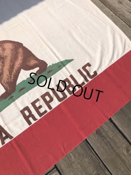 画像3: Vintage U.S.A . The Bear California Republic Cotton Flag 211x137 cm (M997)  (3)