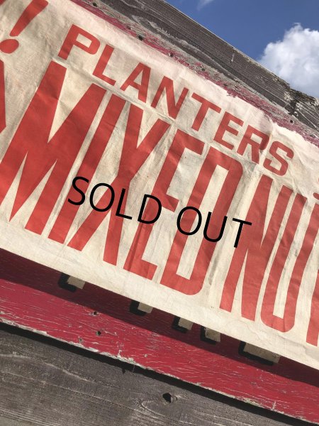 画像17: Vintage Advertising Planters Peanuts Store Display Cloth Banner Sign (M998)  (17)