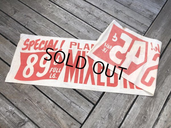 画像14: Vintage Advertising Planters Peanuts Store Display Cloth Banner Sign (M998)  (14)