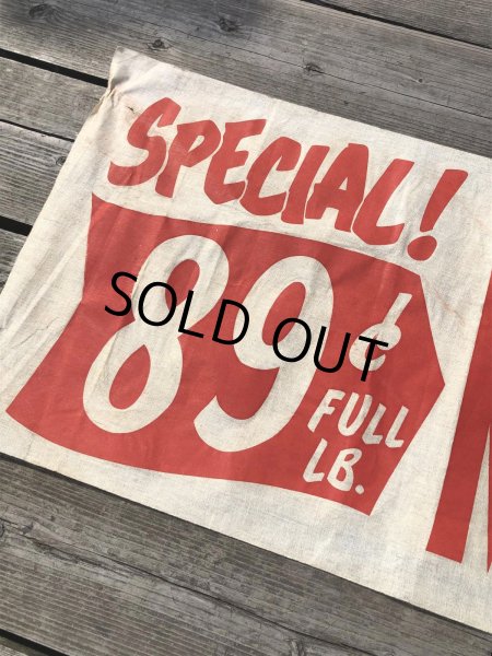 画像7: Vintage Advertising Planters Peanuts Store Display Cloth Banner Sign (M998)  (7)