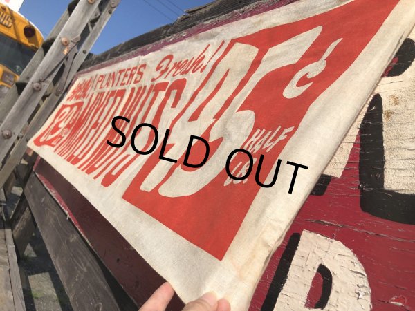 画像4: Vintage Advertising Planters Peanuts Store Display Cloth Banner Sign (M998)  (4)