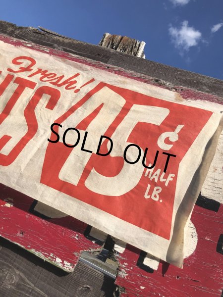 画像19: Vintage Advertising Planters Peanuts Store Display Cloth Banner Sign (M998)  (19)