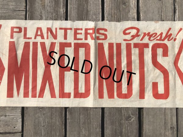 画像6: Vintage Advertising Planters Peanuts Store Display Cloth Banner Sign (M998)  (6)