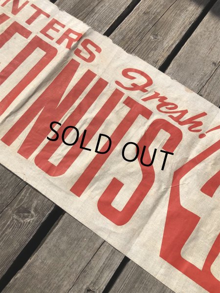 画像9: Vintage Advertising Planters Peanuts Store Display Cloth Banner Sign (M998)  (9)