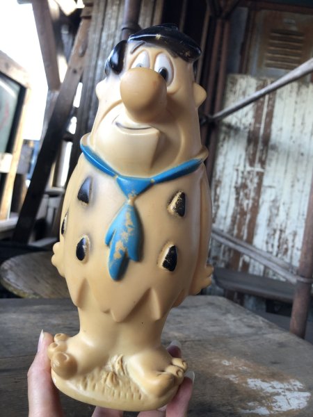 画像10: 70s Vintage SANITOY The Flintstones Fred Vinyl Figure (R006)  (10)