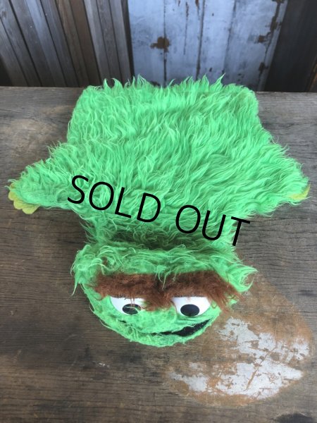 画像9: 70s Vintage Sesame Street Oscar The Grouch Hand Puppet (R010)  (9)