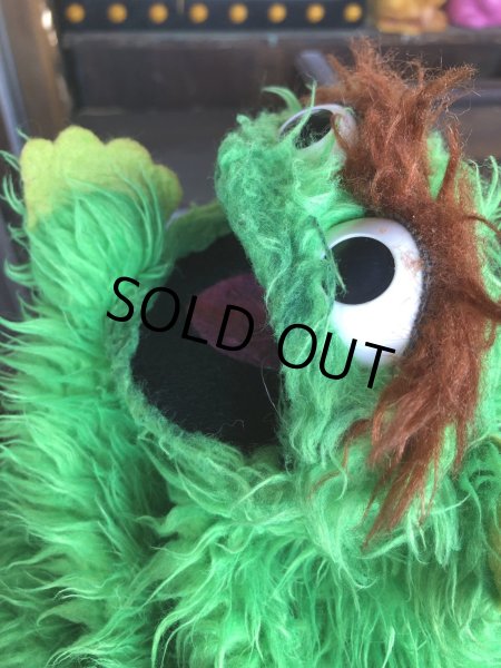 画像2: 70s Vintage Sesame Street Oscar The Grouch Hand Puppet (R010)  (2)