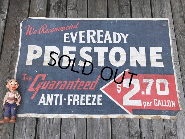 画像18: Vintage Advertising Eveready Prestone Anti-Freeze Display Banner Sign (R015)  (18)