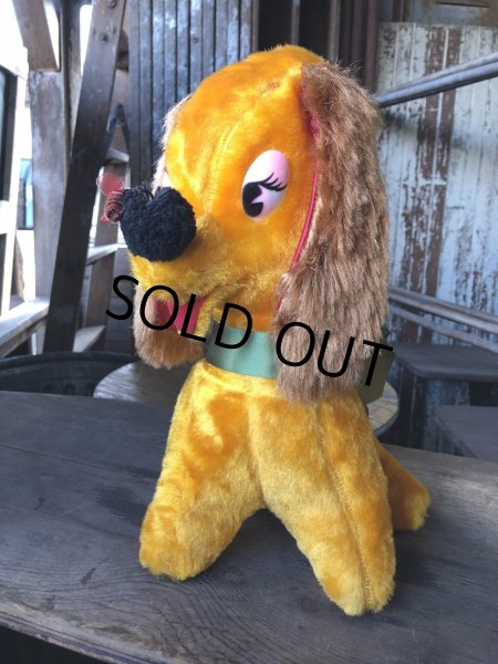 画像3: Vintage Yellow Puppy Dog w/Bee Plush Stuffed Toy Doll (R016)  (3)