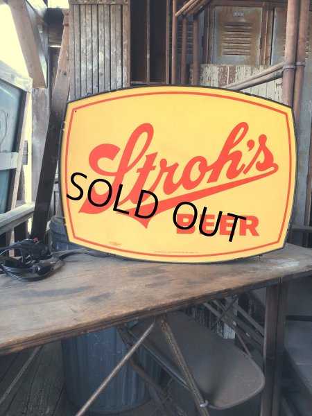 画像7: Vintage Stroh's Beer Lighted Bar Sign (R020)  (7)