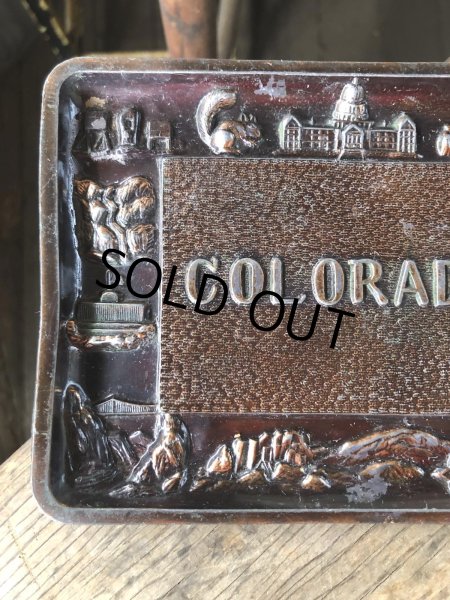 画像4: Vintage Souvenir Metal Tray Ashtray COLORADO (R027) (4)