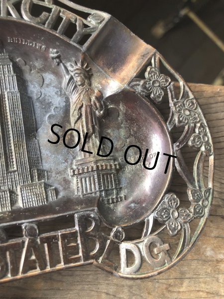 画像7: Vintage Souvenir Metal Tray Ashtray New York City EMPIRE STATE BLDG (R037) (7)