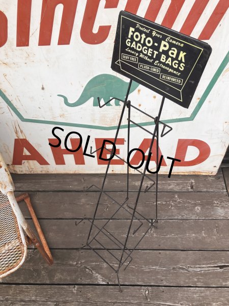 画像12: Vintage Camera Foto-Pak Gadget Bags Advertising Store Display Wire Rack (R046)  (12)