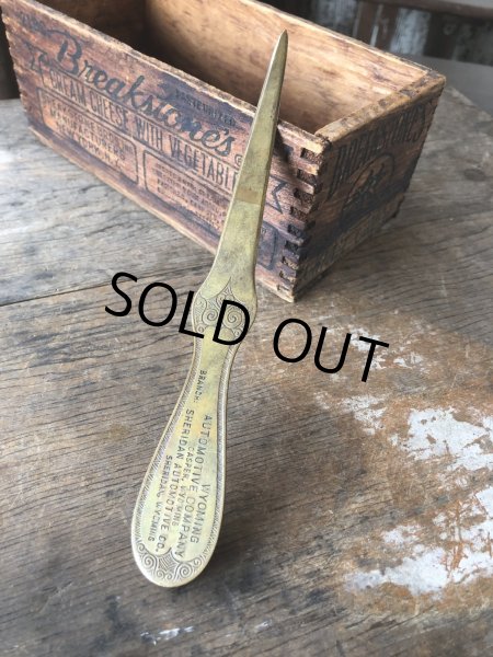 画像1: Vintage Wyoming Automotive Company Letter Opener Knife (R051)  (1)