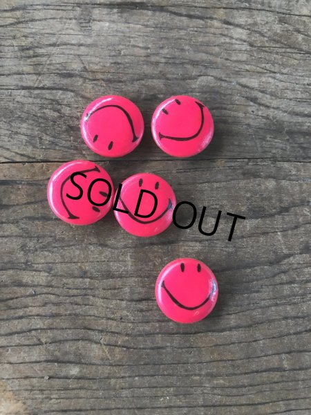 画像1: 60s Vintage Original Happy Smiley Smile Face Button Pins Pinback (R081)  (1)