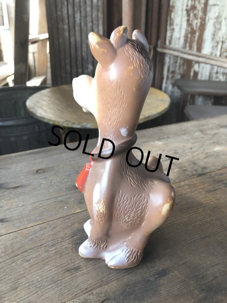画像4: 70s Vintage Kiddie Products The First Years Red Bell Cow Rubber Squeak Doll (R125)  (4)