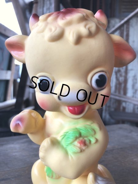 画像11: 60s Vintage Ledraplastic Cow Rubber Squeaky Doll (R126)  (11)