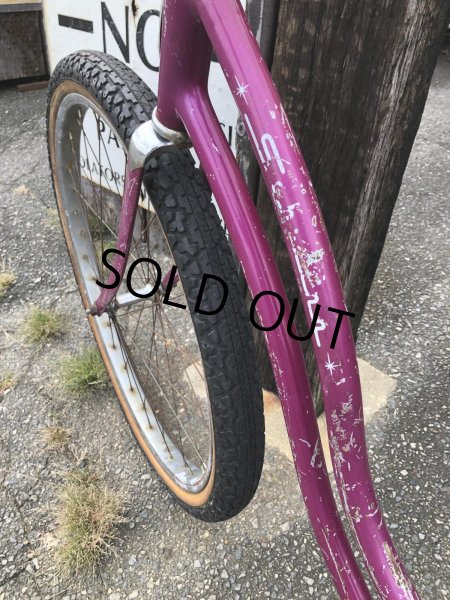 画像4:  【店舗引き取り限定】70s Vintage Schwinn HollyWood Magenta Purple Ladies Bicycle (R127) (4)