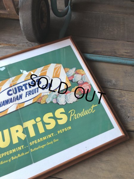 画像6: 40s Vintage CURTiSS HAWAIIAN FRUIT GUM Magazine Advertising Art Print w/Frame (R135)  (6)