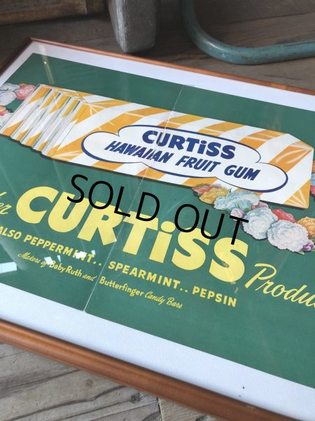 画像3: 40s Vintage CURTiSS HAWAIIAN FRUIT GUM Magazine Advertising Art Print w/Frame (R135)  (3)
