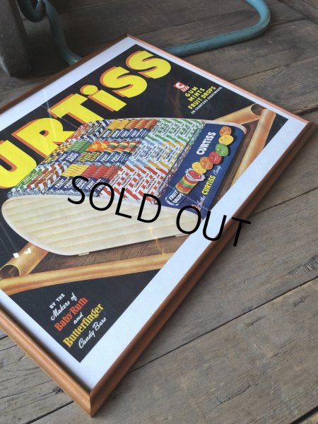 画像3: 40s Vintage CURTiSS CANDY Magazine Advertising Art Print w/Frame (R134)  (3)