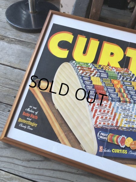 画像2: 40s Vintage CURTiSS CANDY Magazine Advertising Art Print w/Frame (R134)  (2)