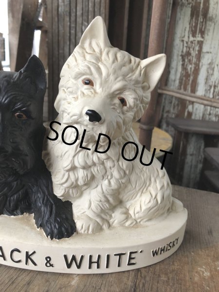 画像11: Black & White Whisky Terrier Dogs Advertising Display Figurine (R137) (11)