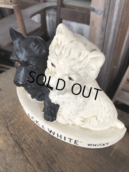 画像8: Black & White Whisky Terrier Dogs Advertising Display Figurine (R137) (8)