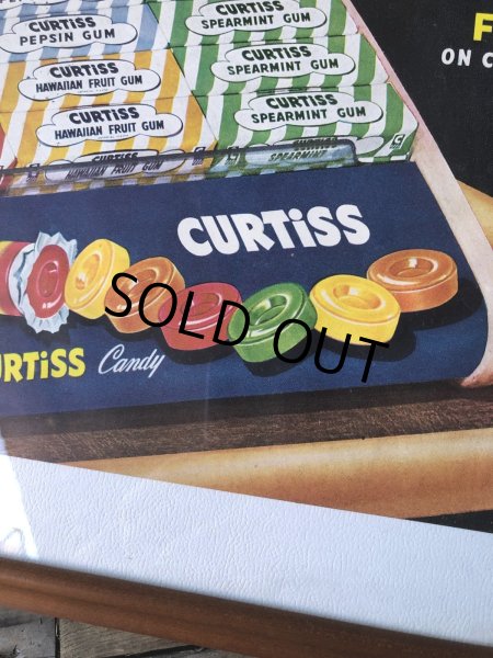 画像7: 40s Vintage CURTiSS CANDY Magazine Advertising Art Print w/Frame (R134)  (7)