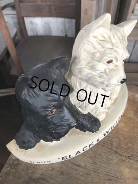 画像9: Black & White Whisky Terrier Dogs Advertising Display Figurine (R137) (9)