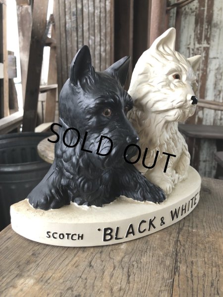 画像2: Black & White Whisky Terrier Dogs Advertising Display Figurine (R137) (2)