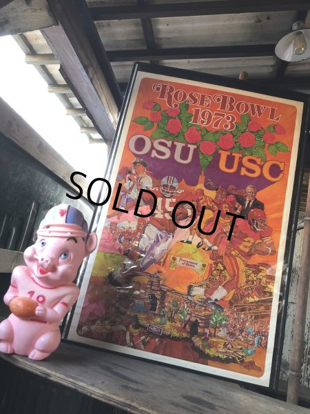 画像19: ROSE BOWL 1973 OSU vs USC Vintage Original Poster (R181)  (19)