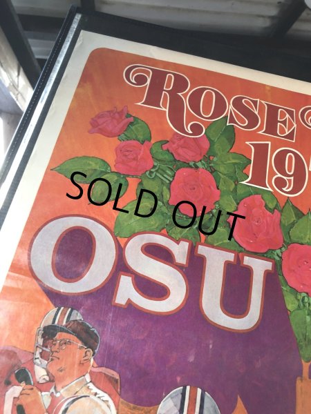 画像3: ROSE BOWL 1973 OSU vs USC Vintage Original Poster (R181)  (3)