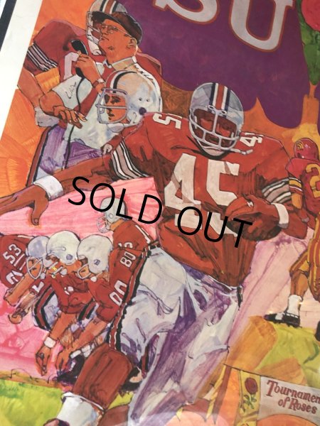 画像4: ROSE BOWL 1973 OSU vs USC Vintage Original Poster (R181)  (4)