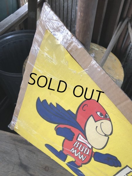 画像4: 90s Vintage Budweiser BUD MAN Pennant (B184)  (4)