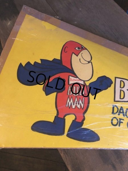 画像5: 90s Vintage Budweiser BUD MAN Pennant (B184)  (5)