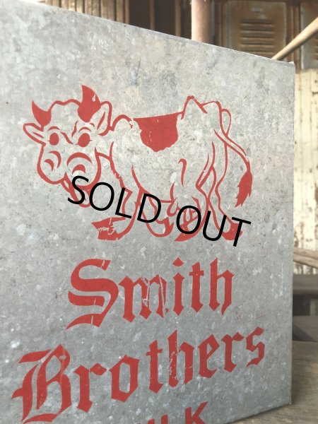 画像8: Vintage Galvanized Metal Dairy Milk Box Smith Brothers (R186)  (8)