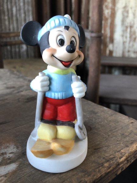 画像7: 70s Vintage Ceramic Figurine Mickey Mouse Ski (R196)  (7)