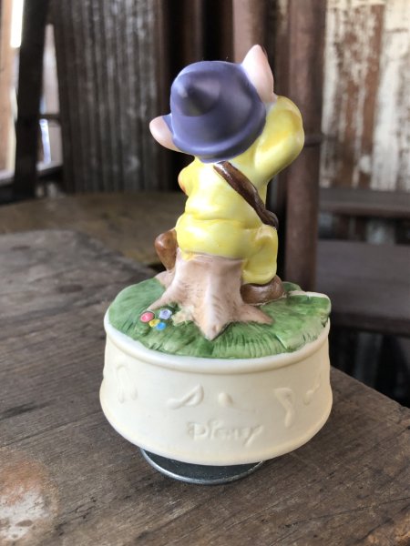 画像4: 80s Vintage Ceramic Figurine Disney Music Box Dopey (R199) (4)