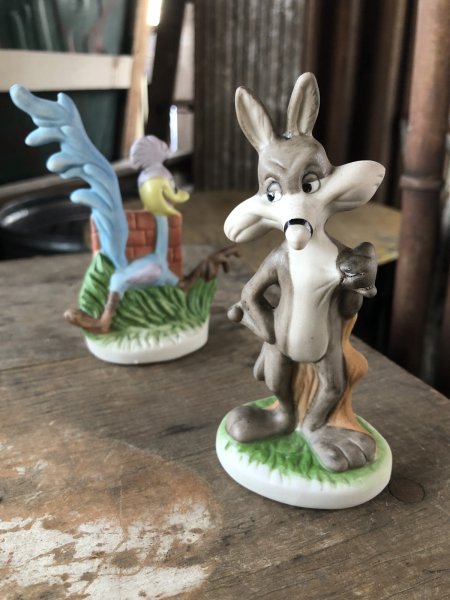 画像3: 70s Vintage Ceramic Figurine Road Runner & Wile E. Coyote SET (R195)  (3)