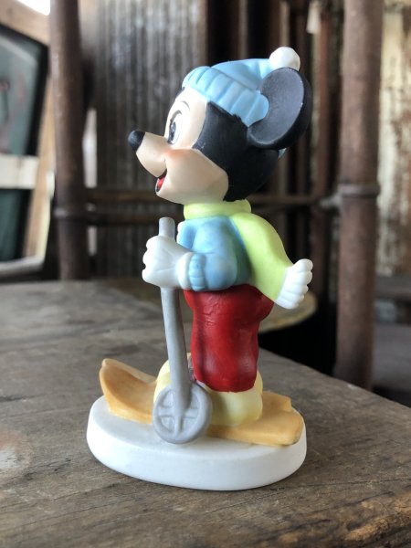 画像5: 70s Vintage Ceramic Figurine Mickey Mouse Ski (R196)  (5)