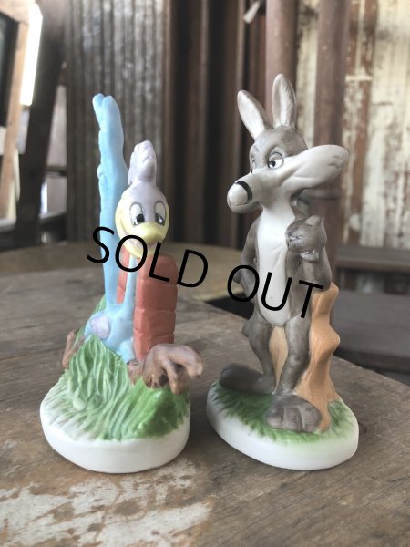 画像6: 70s Vintage Ceramic Figurine Road Runner & Wile E. Coyote SET (R195)  (6)