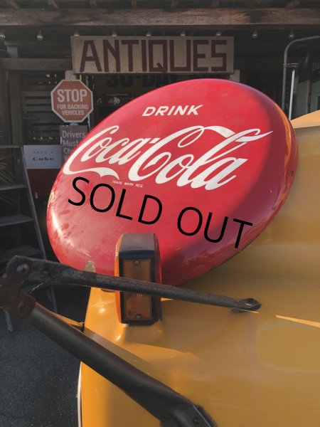 画像9: 50s Original DRINK Coca-Cola Porcelain Enamel Button Sign (R201)  (9)